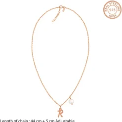 Rose Gold Personalised Chic Initial Necklace