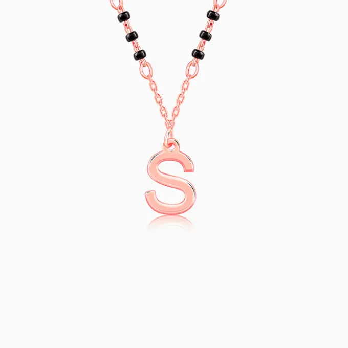 Rose Gold Personalised Cherished Initial Mangalsutra