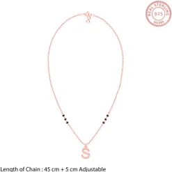 Rose Gold Personalised Cherished Initial Mangalsutra