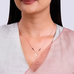 Rose Gold Personalised Cherished Initial Mangalsutra