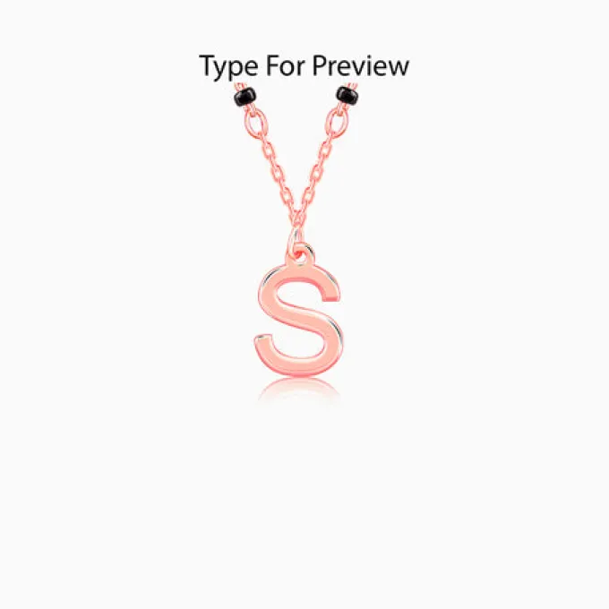 Rose Gold Personalised Cherished Initial Mangalsutra