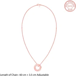 Rose Gold Personalised Circular Pendant For Him