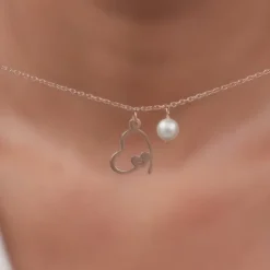Rose Gold Personalised Classic Heart Necklace