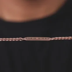 Rose Gold Personalised Cuban Bracelet for Him