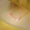 Rose Gold Personalised Dog Lover Necklace