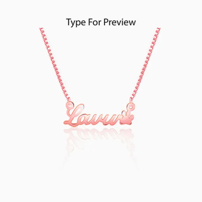 Rose Gold Personalised Dog Lover Necklace