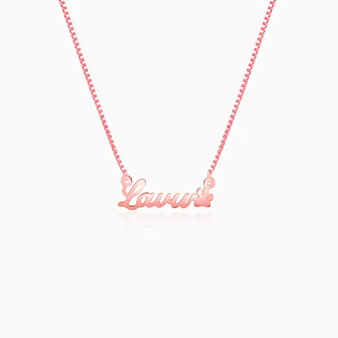 Rose Gold Personalised Dog Lover Necklace