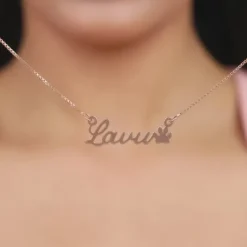 Rose Gold Personalised Dog Lover Necklace