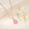 Rose Gold Personalised Dreamy Teardrop Pendant With Link Chain