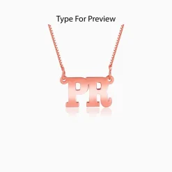 Rose Gold Personalised Dual Initial Necklace