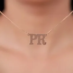 Rose Gold Personalised Dual Initial Necklace