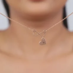 Rose Gold Personalised Endless Echo Necklace