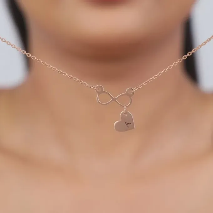 Rose Gold Personalised Endless Echo Necklace