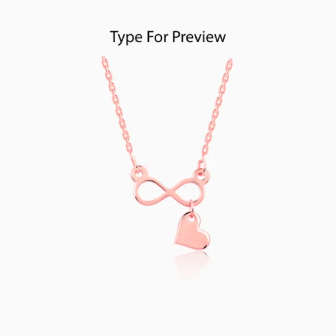 Rose Gold Personalised Endless Echo Necklace