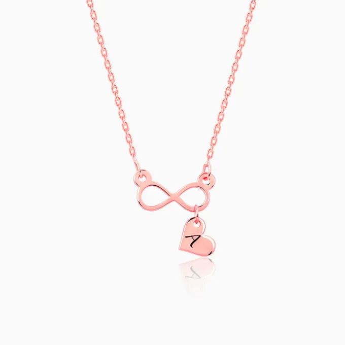 Rose Gold Personalised Endless Echo Necklace