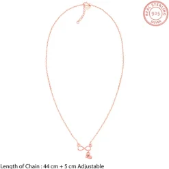 Rose Gold Personalised Endless Echo Necklace