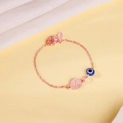 Rose Gold Personalised Envy Gaze Kids Bracelet (0 - 2 Years)