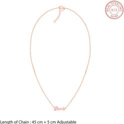 Rose Gold Personalised Evil Eye Heartbeat Necklace