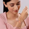 Rose Gold Personalised Evil Eye Name Bracelet