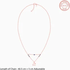 Rose Gold Personalised Evil Eye Mangalsutra Necklace