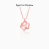Rose Gold Personalised Floral Love Name Necklace