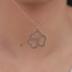 Rose Gold Personalised Floral Love Name Necklace