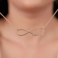 Rose Gold Personalised Infinity Name Necklace