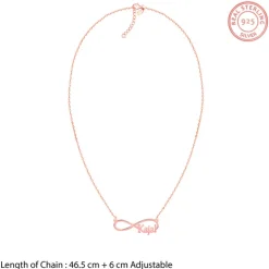 Rose Gold Personalised Infinity Name Necklace
