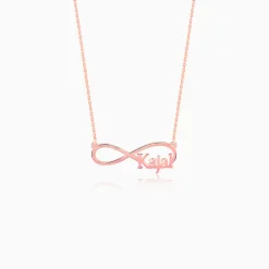 Rose Gold Personalised Infinity Name Necklace