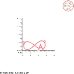 Rose Gold Personalised Infinity Initial Necklace