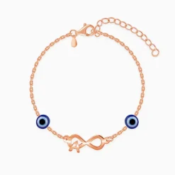 Rose Gold Personalised Initial Nazar Bracelet
