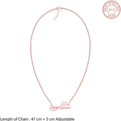 Rose Gold Personalised Infinite Love Pendant