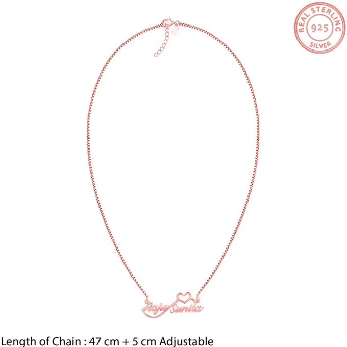 Rose Gold Personalised Infinite Love Pendant