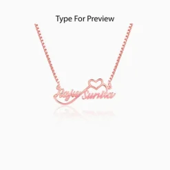 Rose Gold Personalised Infinite Love Pendant