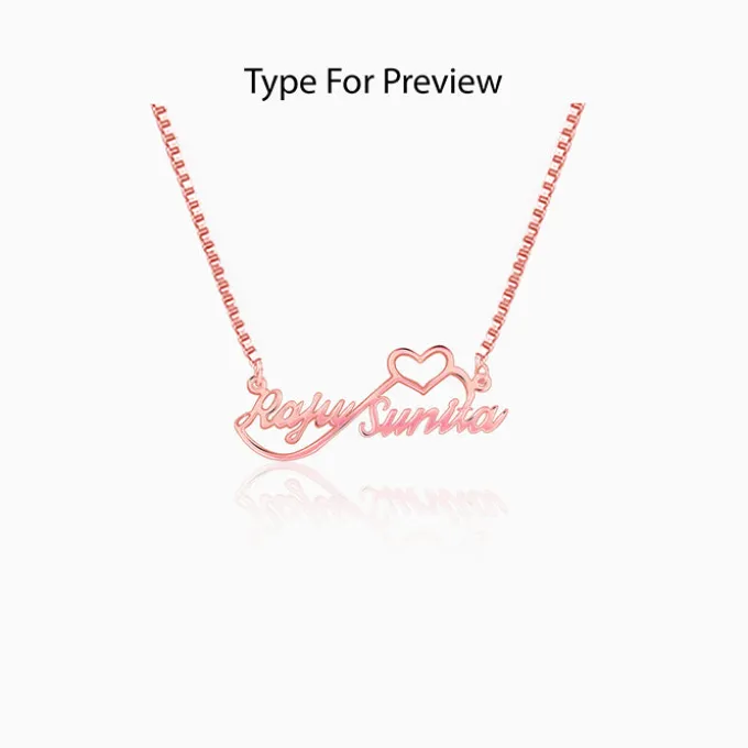 Rose Gold Personalised Infinite Love Pendant