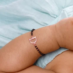 Rose Gold Personalised Initial Nazariya Kids Bracelet (0 - 2 Years)
