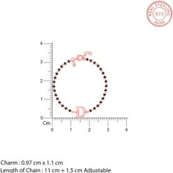 Rose Gold Personalised Initial Nazariya Kids Bracelet (0 - 2 Years)