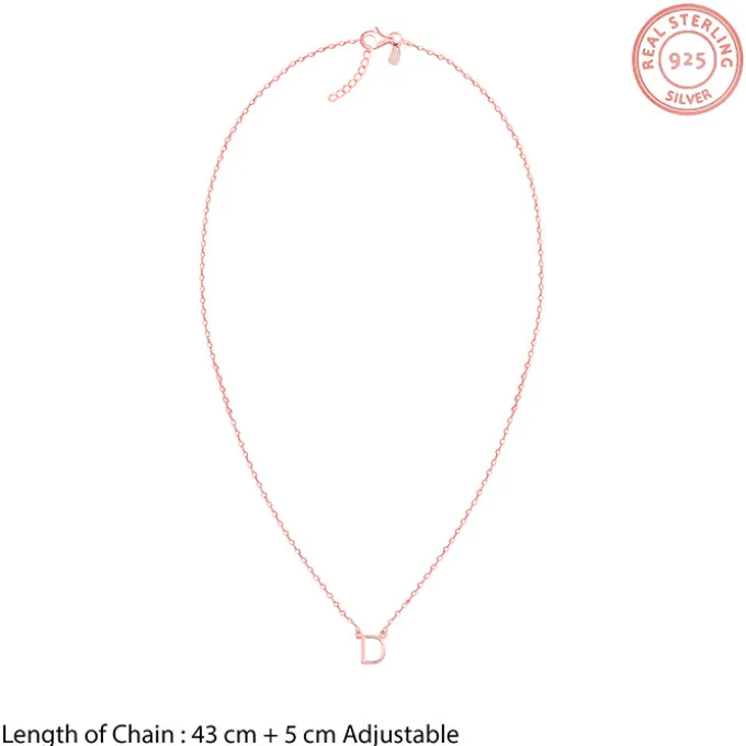 Rose Gold Personalised Initial Necklace