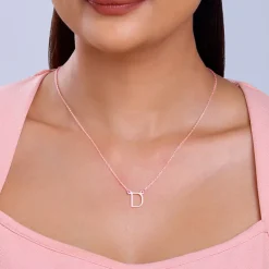 Rose Gold Personalised Initial Necklace