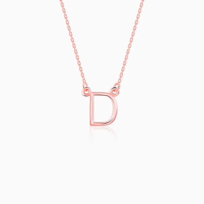 Rose Gold Personalised Initial Necklace