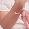 Rose Gold Personalised Initial Kids Bracelet (2 - 8 Years)