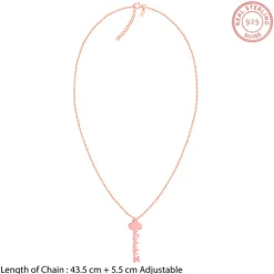 Rose Gold Personalised Key Pendant