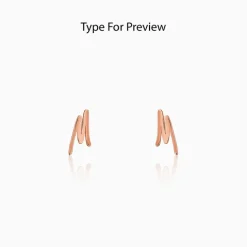 Rose Gold Personalised Letter Stud Earrings