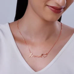 Rose Gold Personalised Life Partner Pendant