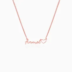 Rose Gold Personalised Life Partner Pendant