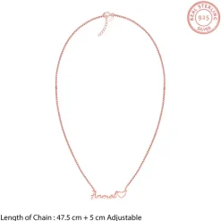 Rose Gold Personalised Life Partner Pendant