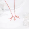 Rose Gold Personalised Love Initials Necklace