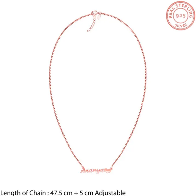 Rose Gold Personalised Love Pendant