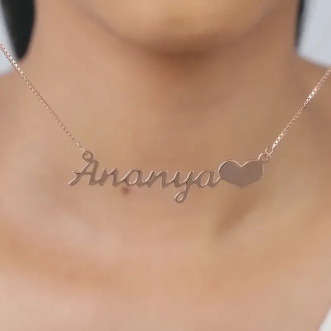 Rose Gold Personalised Love Pendant
