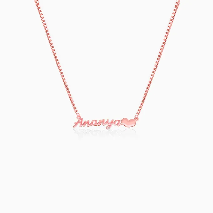 Rose Gold Personalised Love Pendant